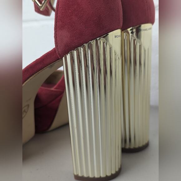 new MICHAEL MICHAEL KORS Women's Porter Ankle-Strap Block-Heel Sandals sz10 - Picture 8 of 10